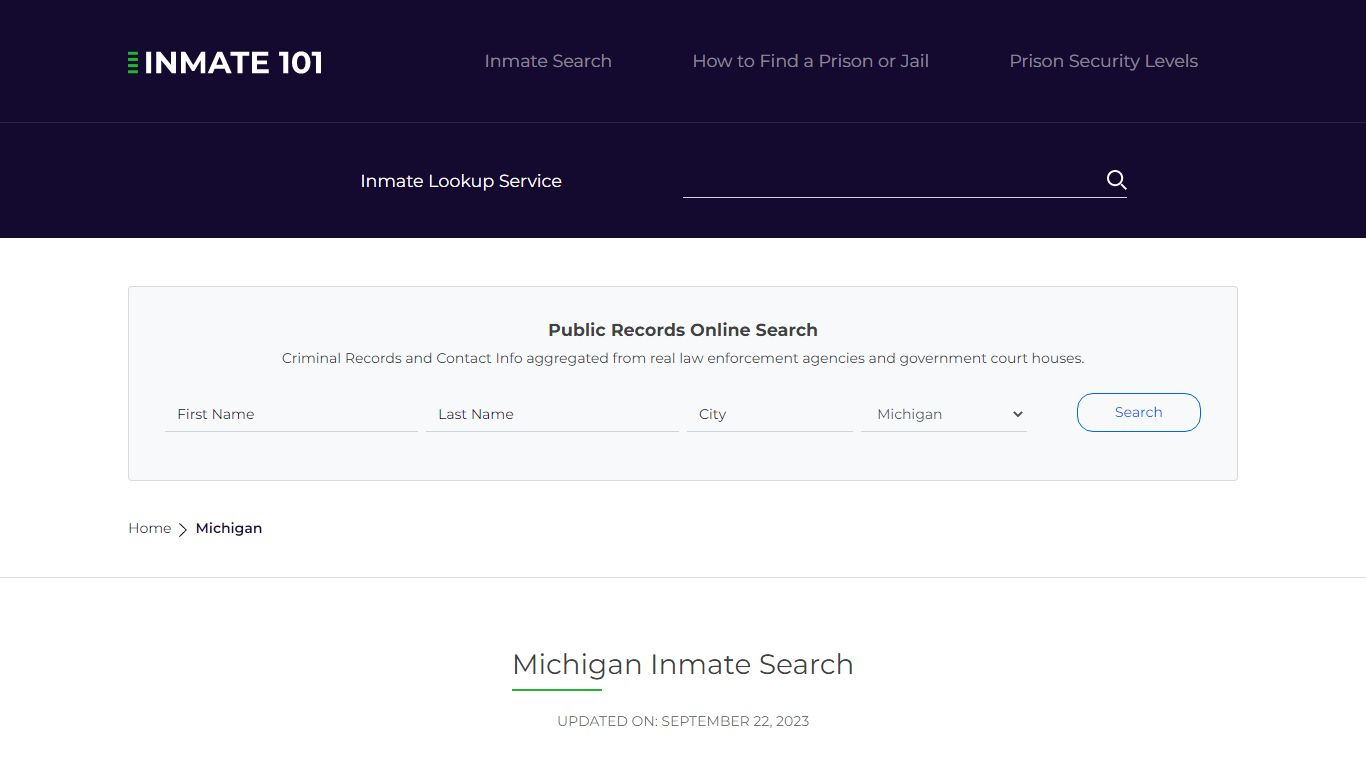 Michigan Inmate Search – Michigan Department of Correction Offender Lookup